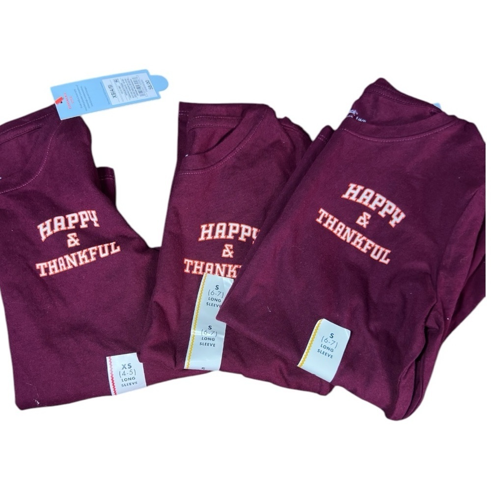 🌺 5 x 25 🌺 Cat & Jack Purple Long Sleeve Tee - Picture 2 of 3